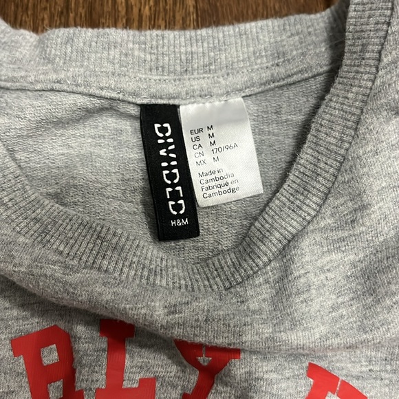 H&M Divided Beverly Hills long sleeve gray crop - Picture 3 of 4